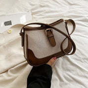Elora | Women's Leather Color-Block Crossbody Handbag
