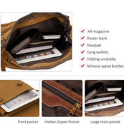 Roger | Vintage Small Canvas Crossbody Messenger Bag