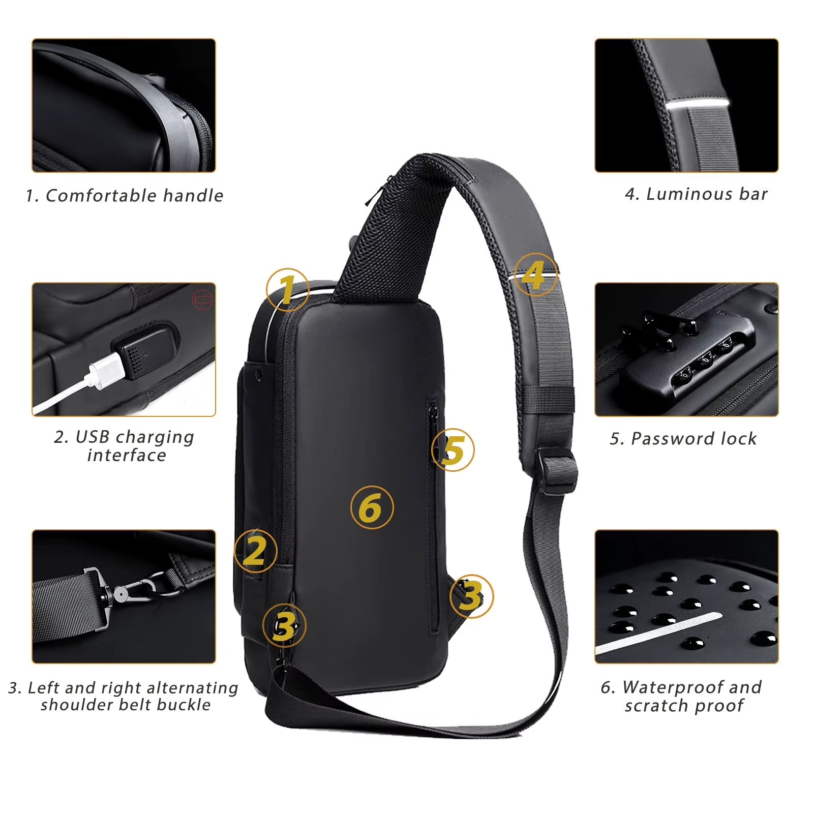 Callum | Anti-Theft Waterproof Crossbody Travel Bag