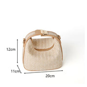 Elyse | Women's Small Woven Straw Crossbody Handbag