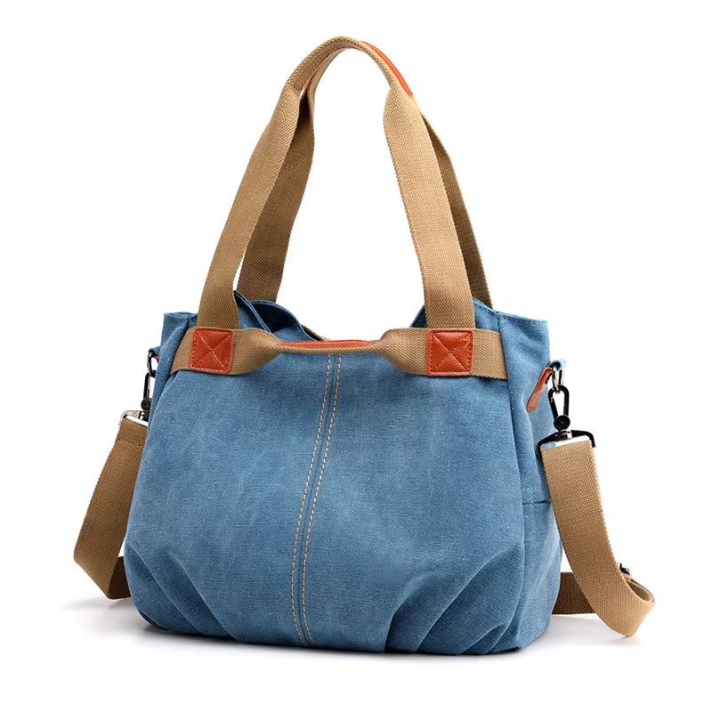 Amanda | Stylish & Functional Vintage-Inspired Canvas Tote Bag