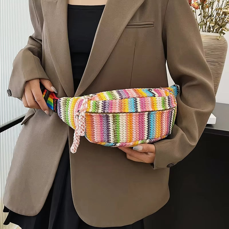 Kaitlyn | Casual Knit Waist Pack Crossbody Bum Bag
