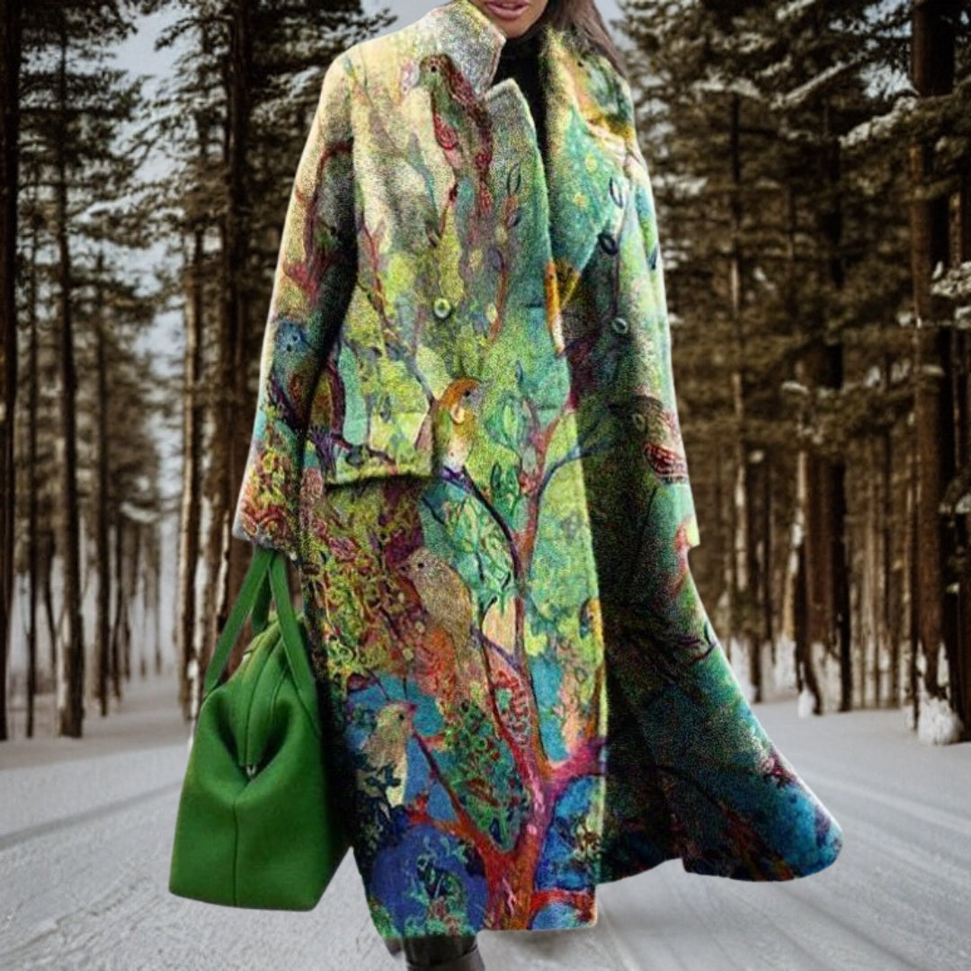 Lauren | Fashionable Modern Abstract Print Coat