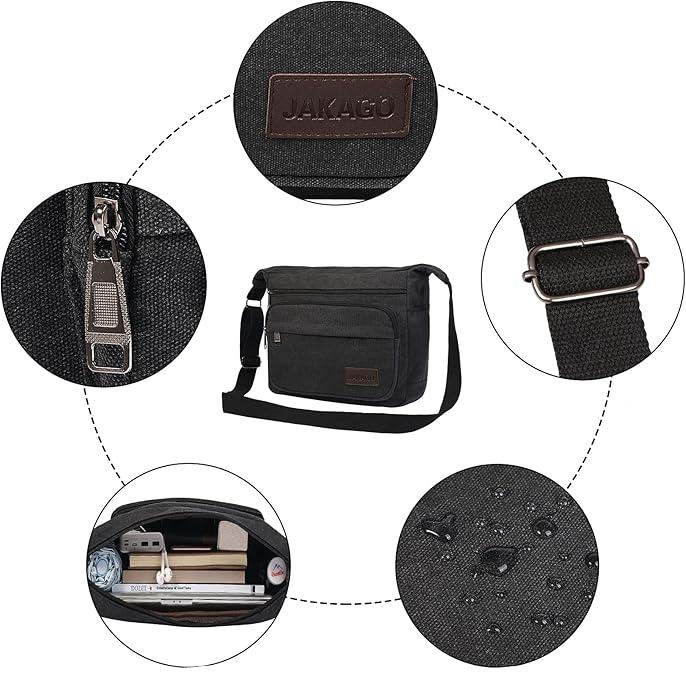 Ayden | Multi-Compartment Waterproof Canvas Crossbody Messenger Bag