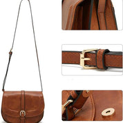 Daniella | Women's Vintage PU Leather Saddle Crossbody Handbag