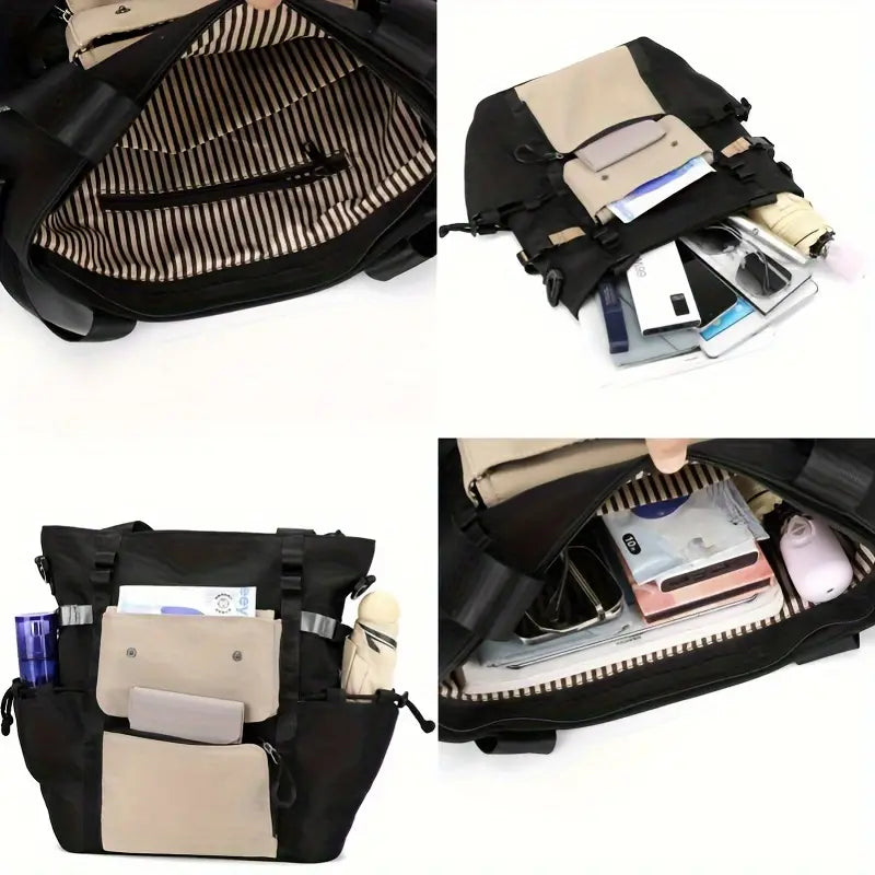 Braelynn | Lightweight Canvas Multi-Pocket Crossbody Messenger Bag