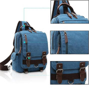 Taylor | Large Retro Canvas Crossbody Sling Travel Bag