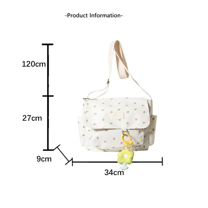 Oaklee | Women's Floral Canvas Crossbody Messenger Bag