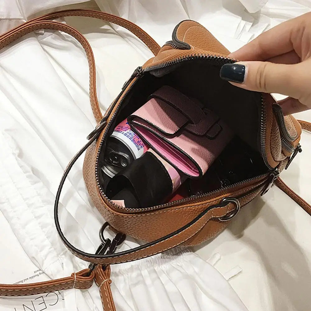 Janelle | Mini Flap Crossbody Sling Handbag Backpack with Top Handle