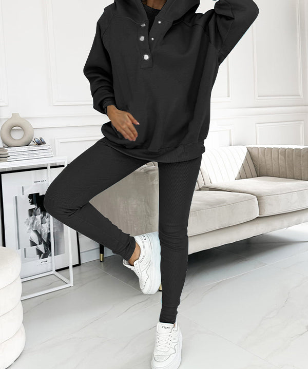 MILA | Cozy Three-Piece Lounge Set - Lizabella Fashion