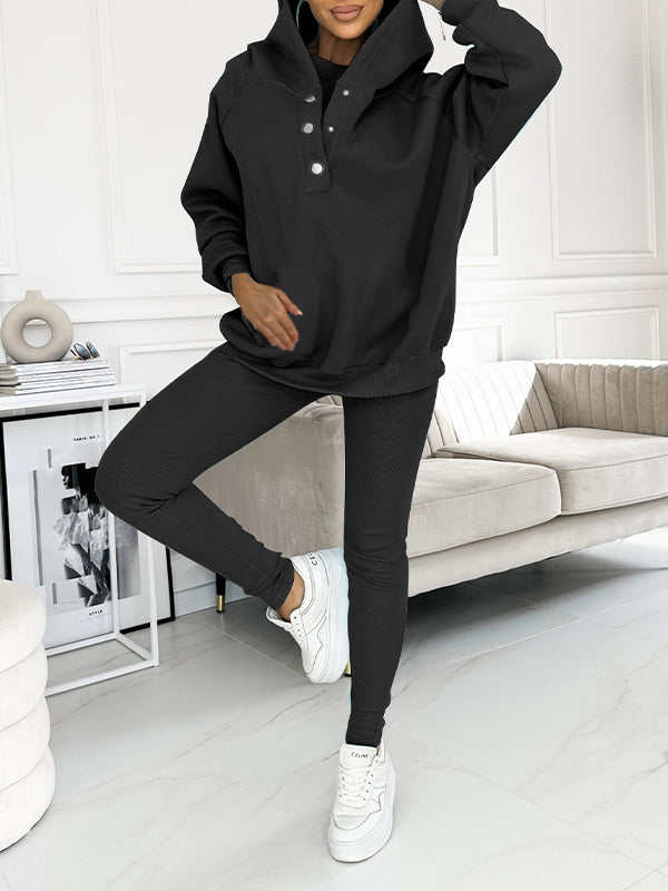 MILA | Cozy Three-Piece Lounge Set - Lizabella Fashion