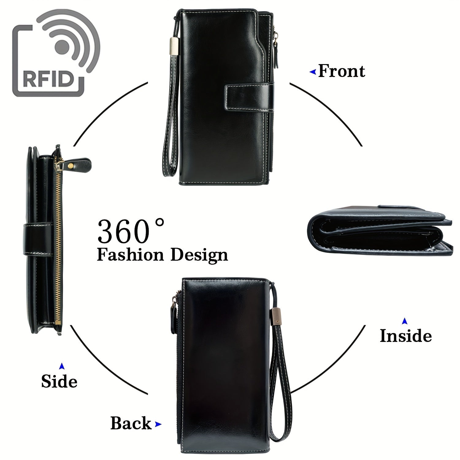 Tiffany | Timeless Multi-Slot RFID-Secure Travel Wallet