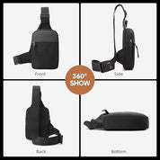 Braxton | Waterproof Canvas Crossbody Sling Bag for Travel & Hiking