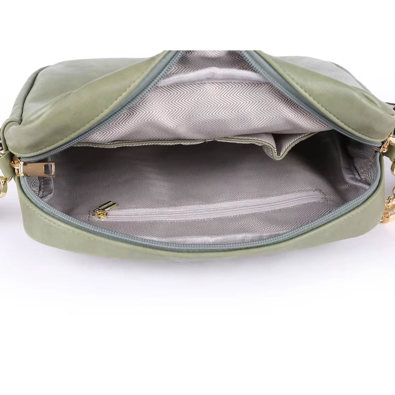 Hattie | Triple Zip Women's Crossbody Travel Bag