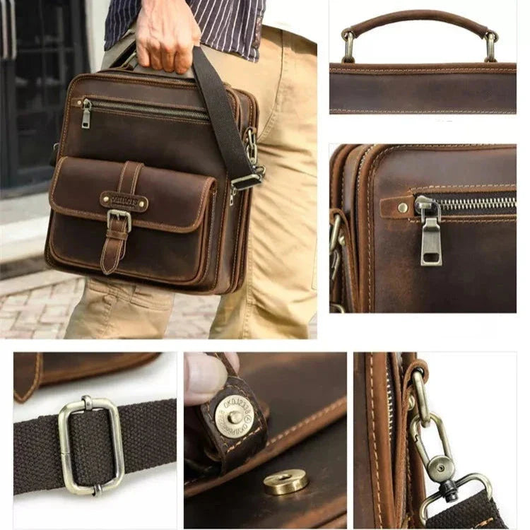 Ken | Leather Crossbody Messenger Sling Bag