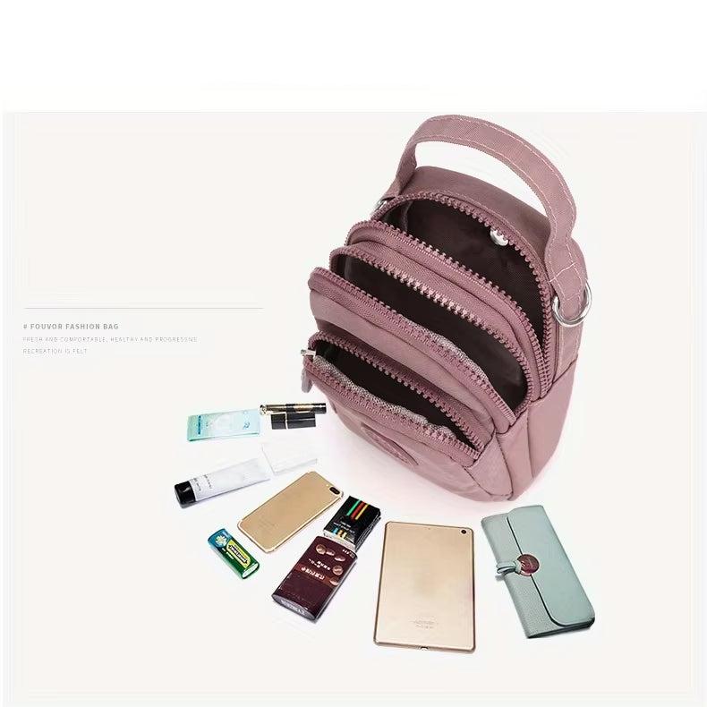 Mylah | Minimalist Solid Nylon Crossbody Small Handbag