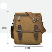 Raul | Small Multi-Pocket Canvas Crossbody Messenger Bag