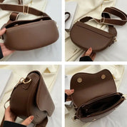 Amina | Women's Vintage Leather Crossbody Saddle Handbag