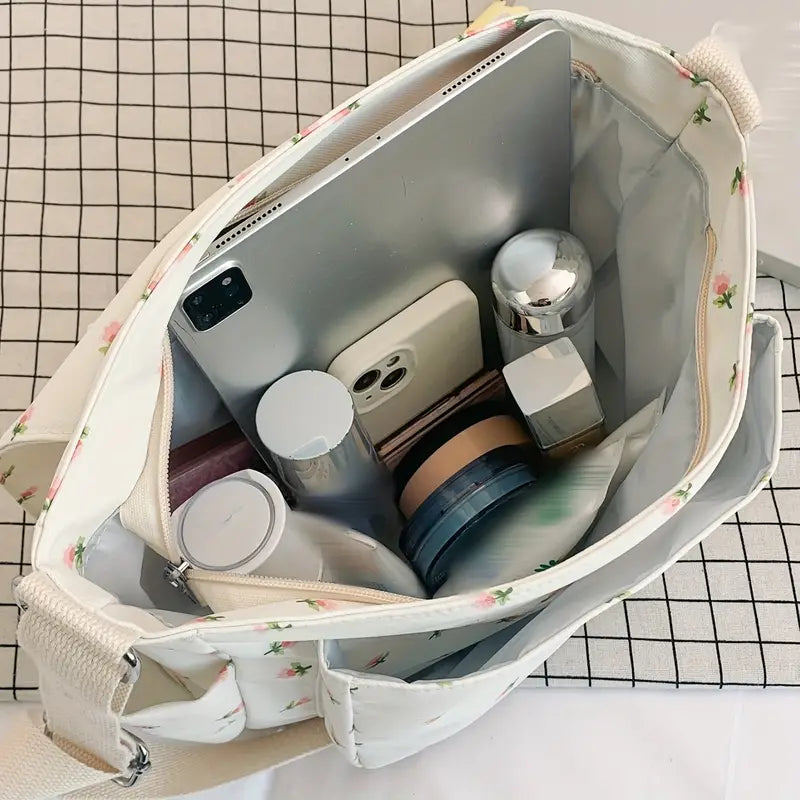 Oaklee | Women's Floral Canvas Crossbody Messenger Bag