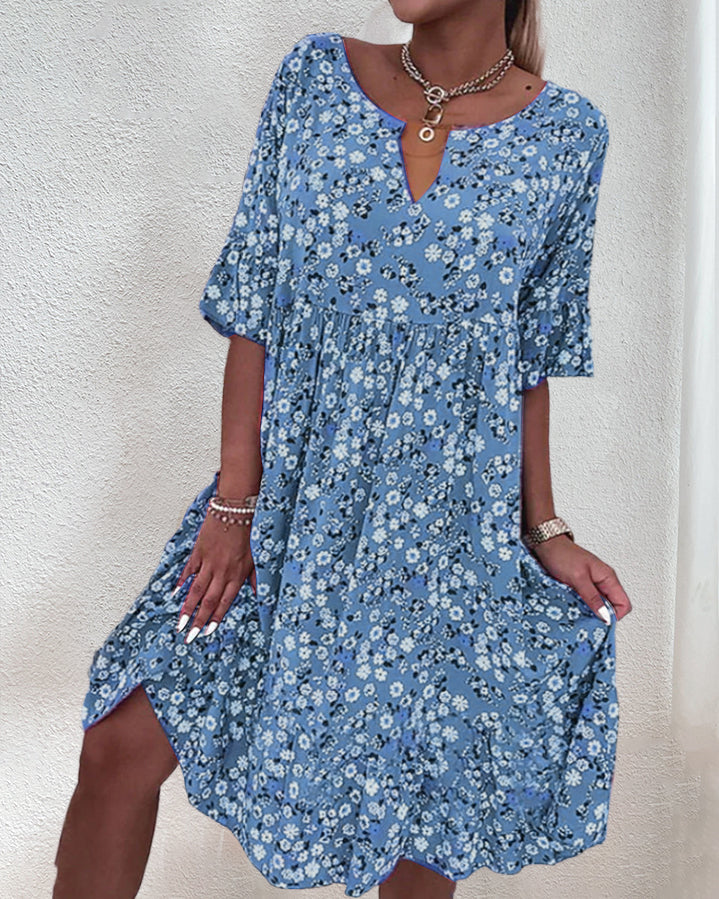 DAISY | Midi dress with floral pattern