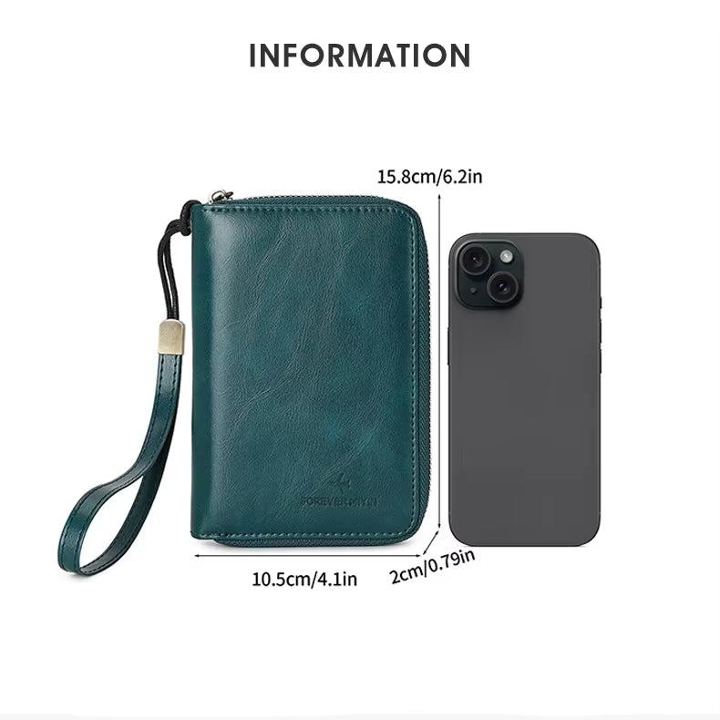 Samira | RFID Blocking Passport Holder Travel Wallet with Wrist Strap