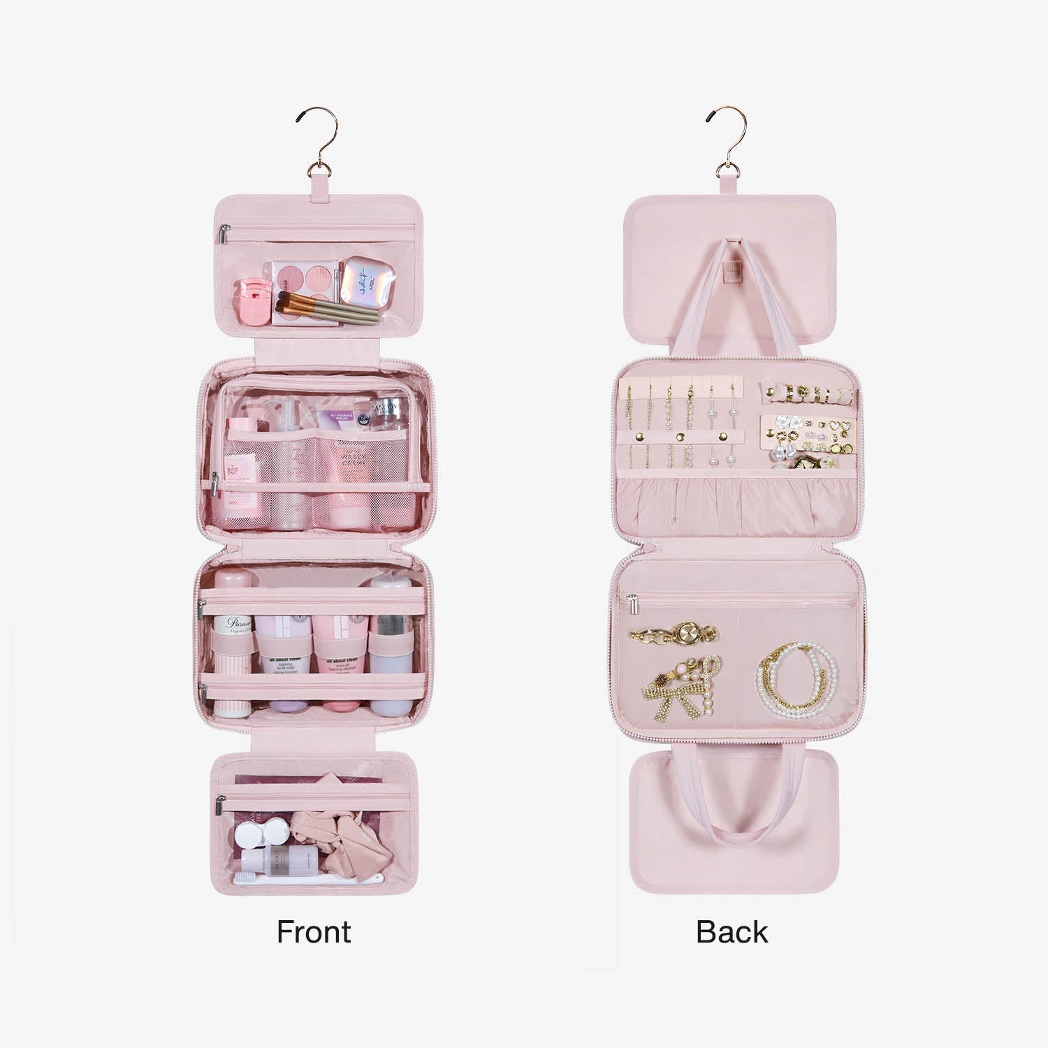 Zora Clear Hanging Toiletry Organizer for Space-Saving Convenience