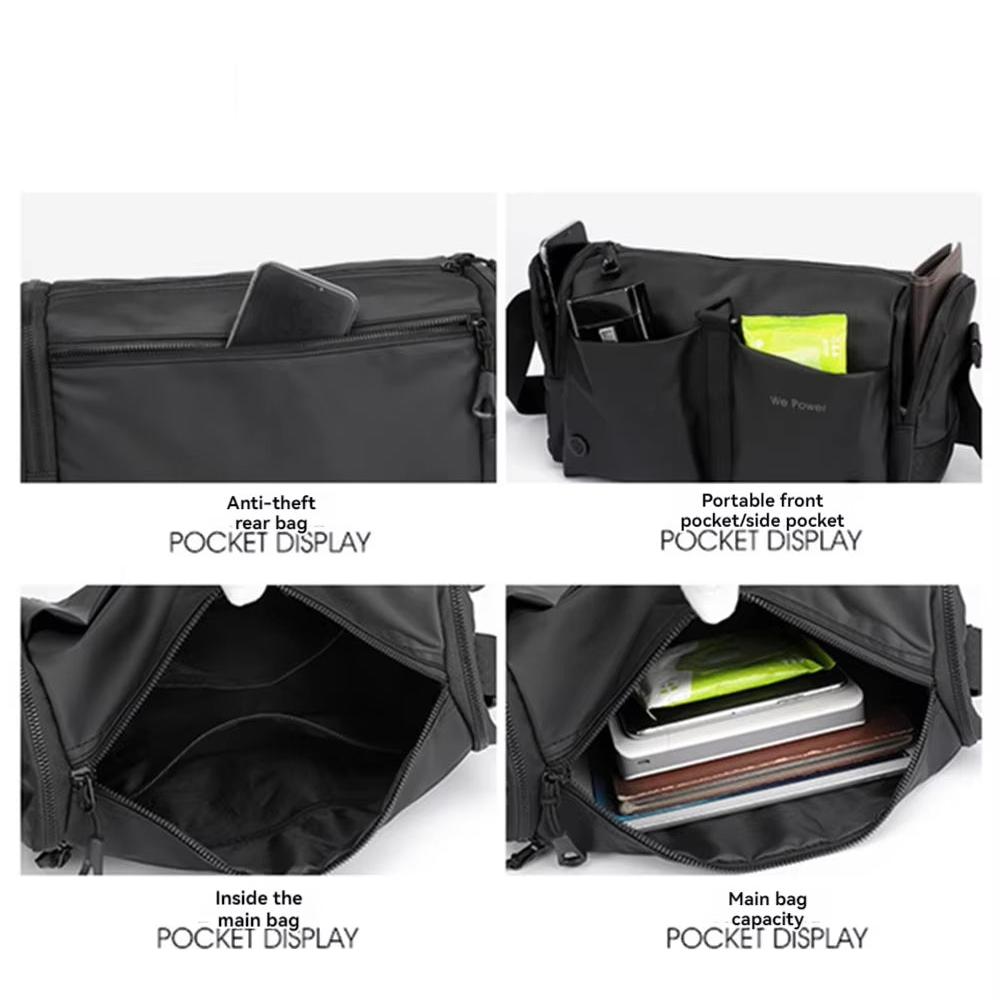 Mink | Men's Large Capacity Waterproof Crossbody Messenger Bag