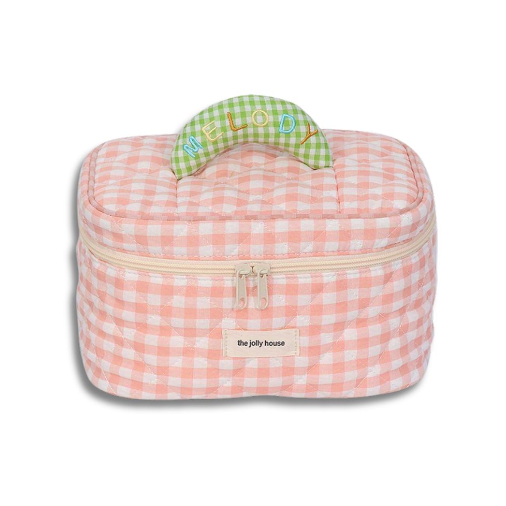 Indy | Charming Gingham Design Travel Cosmetics Bag