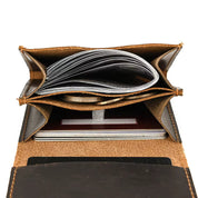 Zhuri | Vintage Bifold Cow Leather Travel Wallet with Snap Button