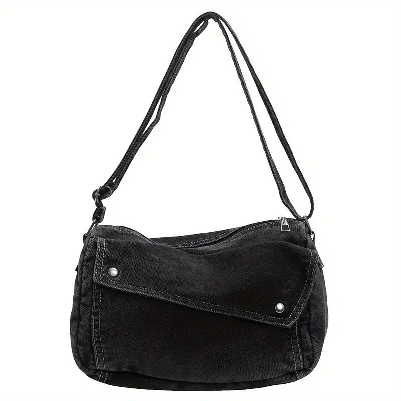 Kendra | Denim Crossbody Messenger Bag