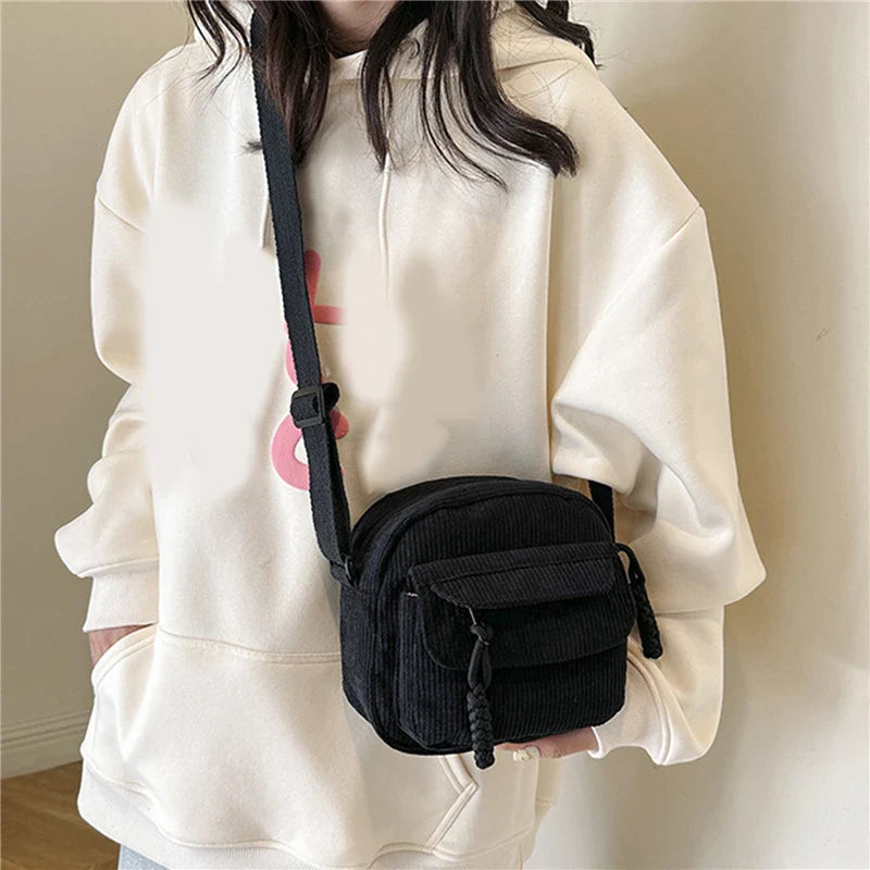 Melissa | Women's Corduroy Small Casual Crossbody Sling Bag