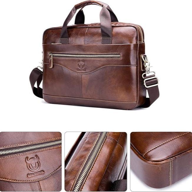 Remington | Men's Genuine Leather Large Crossbody Messenger Travel Bag