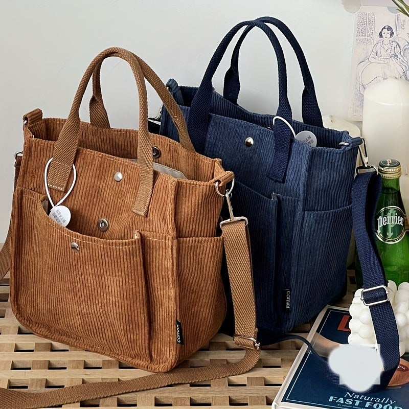 Leilany | Striped Corduroy Crossbody Bag