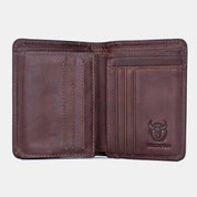 Luxury RFID-Enabled Large Capacity Genuine Leather Bifold Wallet