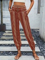 Riley | High-Waist Printed Trousers – Embrace the Boho Spirit