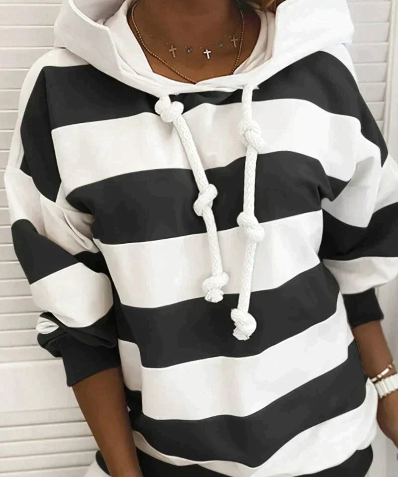 Elma | Casual &Comfortable Striped Hoodie Sweater