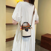 Mariah | Cylinder Crossbody Handbag with Scarf