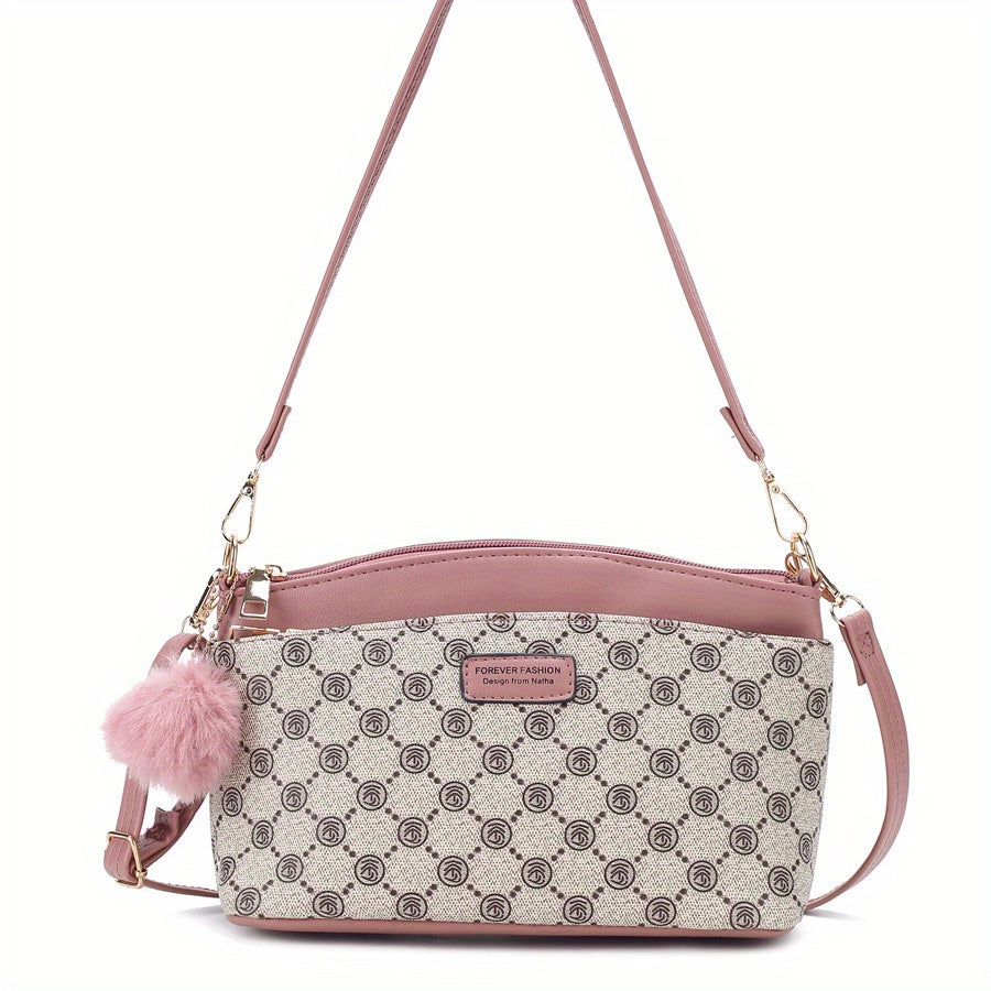 Anaya | Lozenge Print Women's Crossbody Leather Bag
