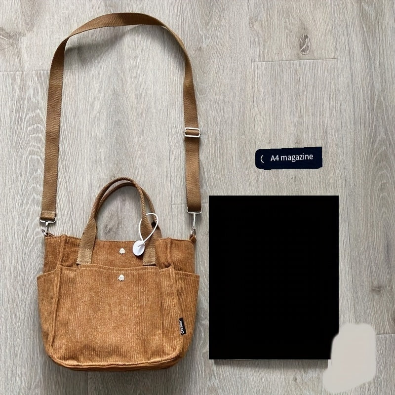 Leilany | Striped Corduroy Crossbody Bag