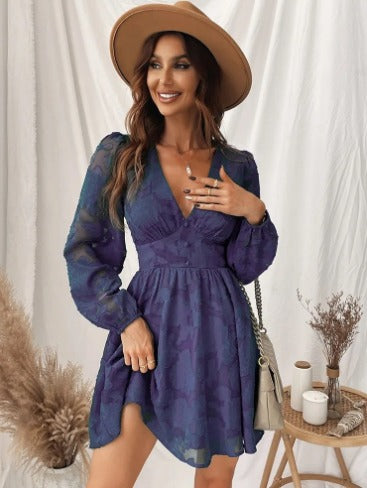 ANNA | Gorgeous Satin Dress with Puff Sleeves