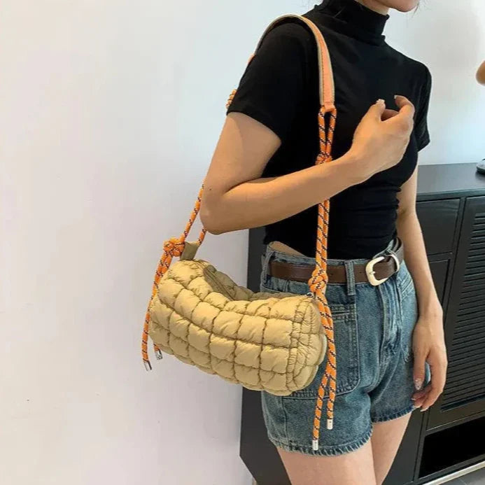 Raegan | Quilted Nylon Waterproof Crossbody Messenger Travel Bag
