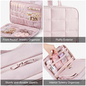Zora Clear Hanging Toiletry Organizer for Space-Saving Convenience
