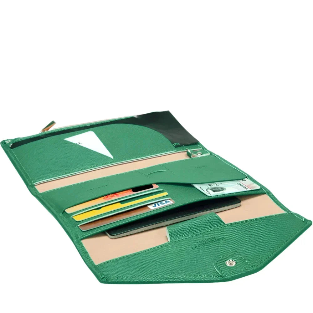 Alexia | Green Travel Wallet Passport Holder