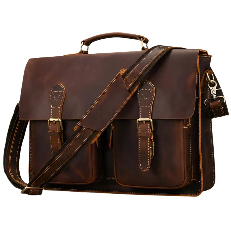 Jesse | Vintage Leather Crossbody Messenger Laptop Handbag