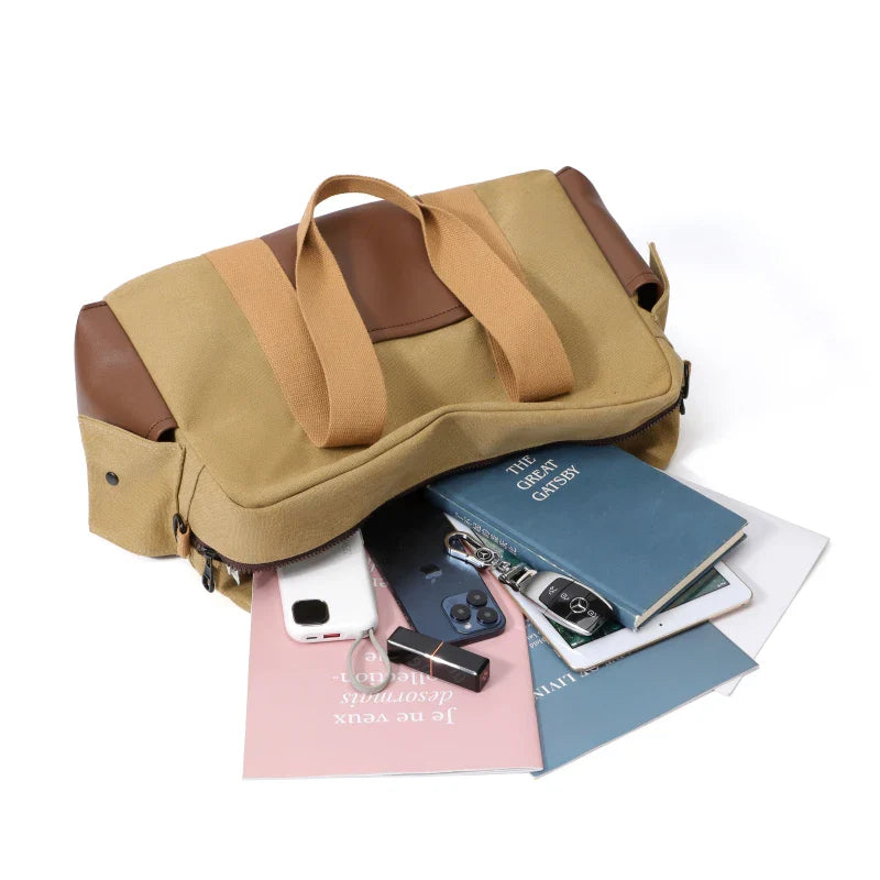 Gunnar | Vintage Canvas Large Travel Crossbody Messenger Tote Bag