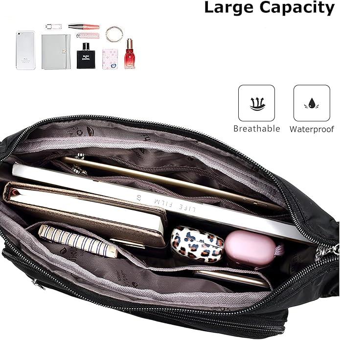 Rosa | Lightweight Multi-Pocket Crossbody Messenger Travel Bag