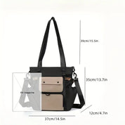 Braelynn | Lightweight Canvas Multi-Pocket Crossbody Messenger Bag