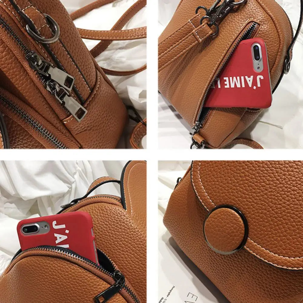 Janelle | Mini Flap Crossbody Sling Handbag Backpack with Top Handle