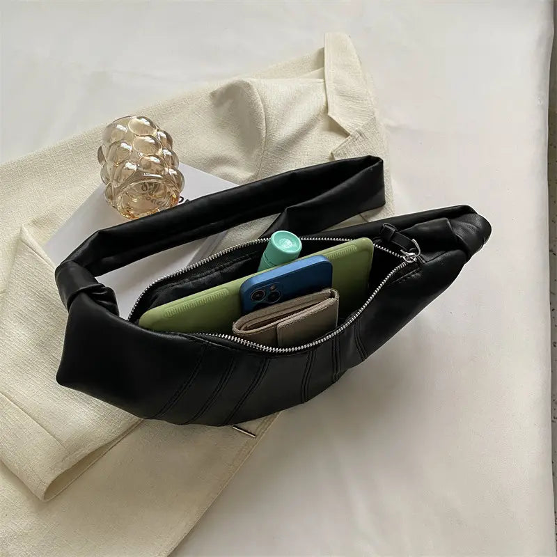Lilitbeth | Women's Chic Crescent PU Leather Crossbody Bag