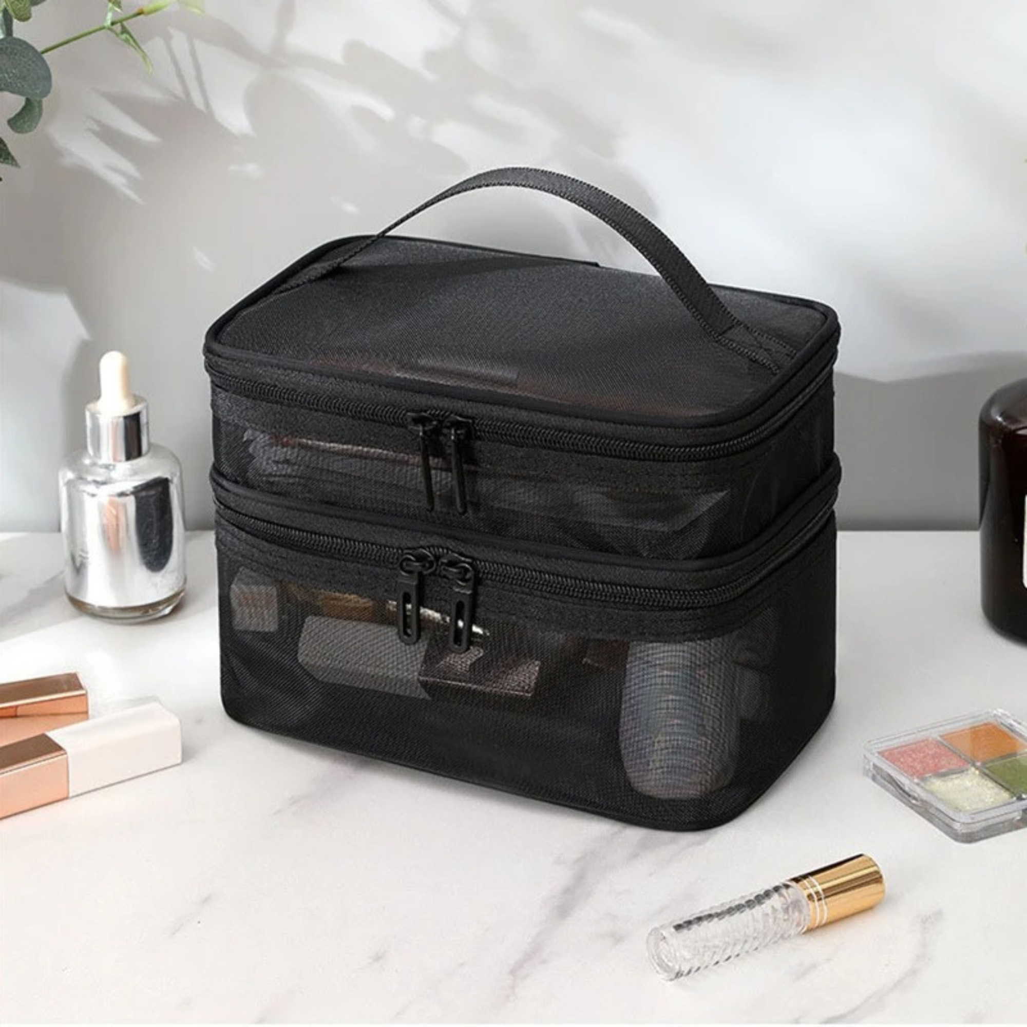 Miller | Versatile & Travel-Friendly Double-Layer Hanging Toiletry Organizer